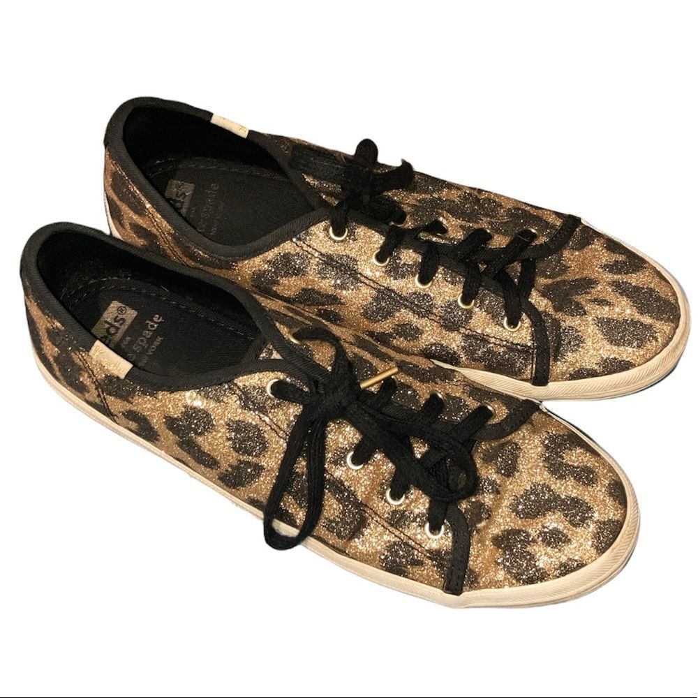 Keds by Kate Spade glittery leopard print size 6